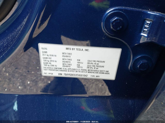 2026 TESLA MODEL Y 7SAYGDEEXTA501042 Photo 8