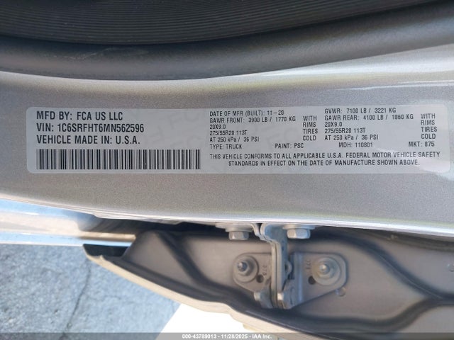 2021 RAM 1500 1C6SRFHT6MN562596 Photo 8