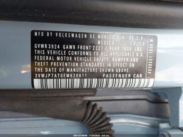 2014 VOLKSWAGEN BEETLE 3VWJP7AT0EM620611 Photo 8