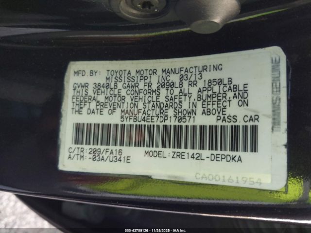 2013 TOYOTA COROLLA 5YFBU4EE7DP170571 Photo 8