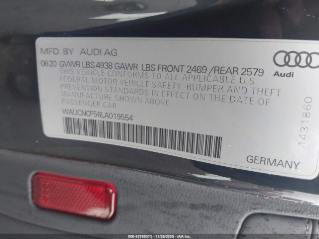 2020 AUDI A5 SPORTBACK WAUCNCF56LA019554 Photo 8