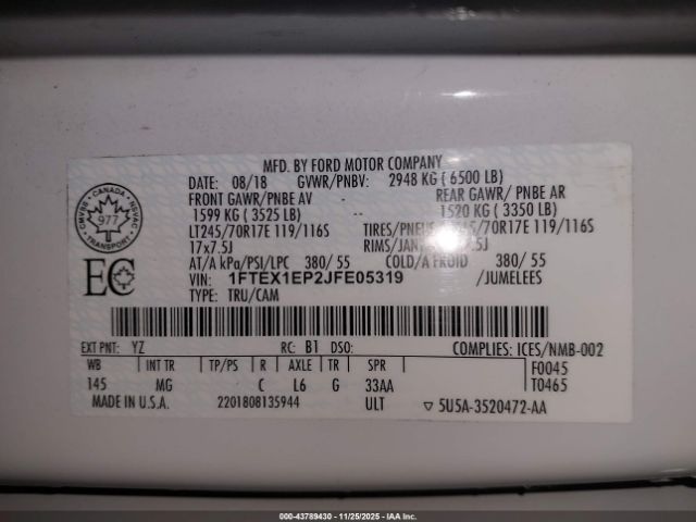 2018 FORD F-150 1FTEX1EP2JFE05319 Photo 8