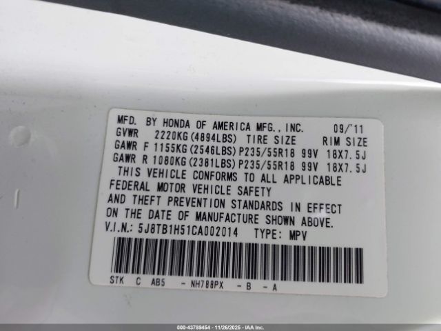 2012 ACURA RDX 5J8TB1H51CA002014 Photo 8