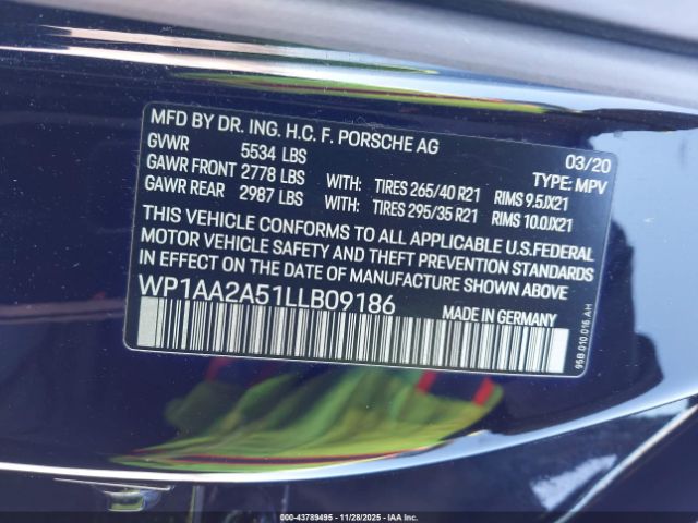 2020 PORSCHE MACAN WP1AA2A51LLB09186 Photo 8