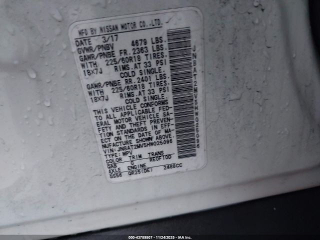 2017 NISSAN ROGUE JN8AT2MV5HW025096 Photo 8