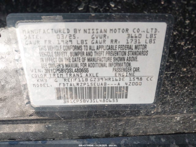 2025 NISSAN KICKS PLAY 3N1CP5BV3SL480655 Photo 8