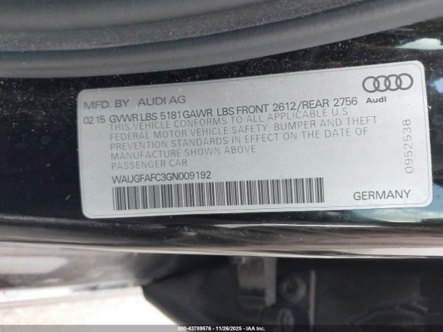 2016 AUDI A6 WAUGFAFC3GN009192 Photo 8