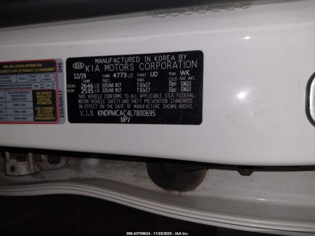 2020 KIA SPORTAGE KNDPMCAC4L7800695 Photo 8