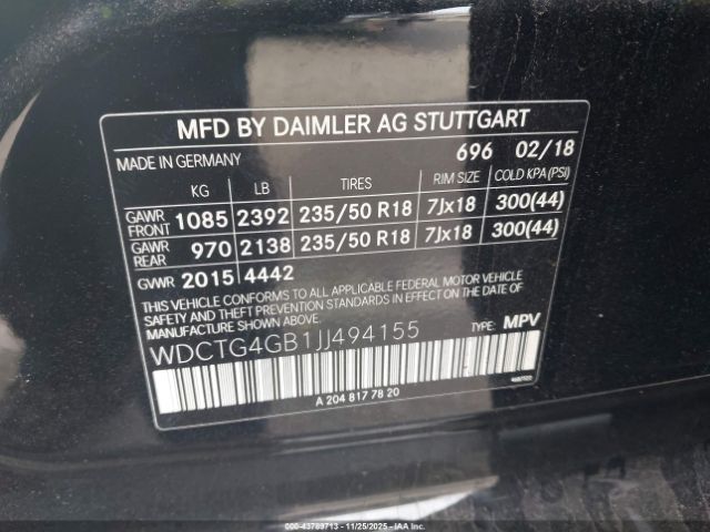 2018 MERCEDES-BENZ GLA 250 WDCTG4GB1JJ494155 Photo 8