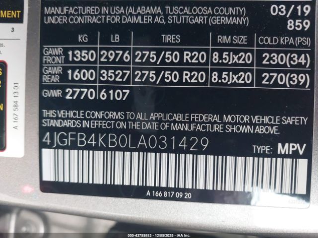 2020 MERCEDES-BENZ GLE 350 4JGFB4KB0LA031429 Photo 8