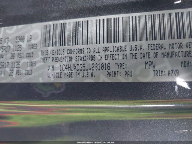 2018 JEEP WRANGLER UNLIMITED 1C4HJXDG5JW281016 Photo 8