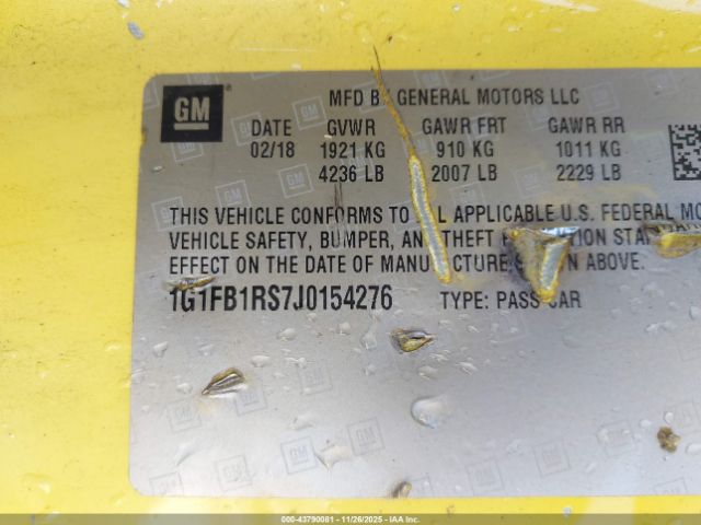 2018 CHEVROLET CAMARO 1G1FB1RS7J0154276 Photo 8