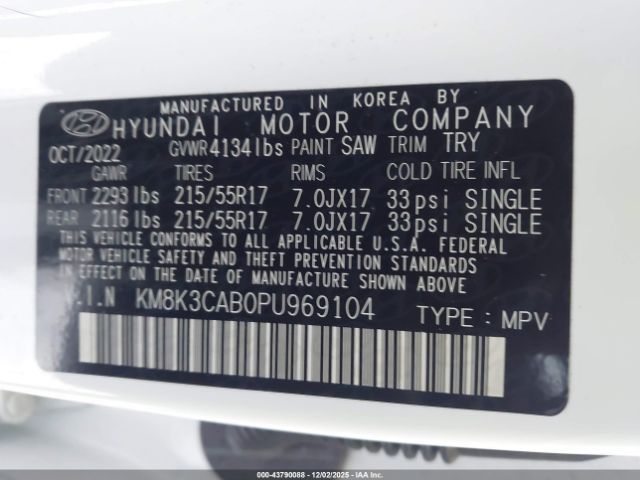 2023 HYUNDAI KONA KM8K3CAB0PU969104 Photo 8
