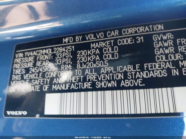 2020 VOLVO XC40 YV4AC2HM0L2284251 Photo 8