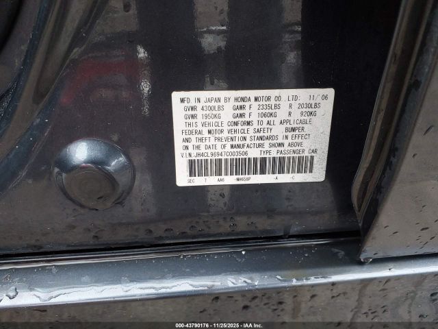 2007 ACURA TSX JH4CL96947C003506 Photo 8