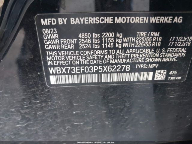 2023 BMW X1 WBX73EF03P5X62278 Photo 8