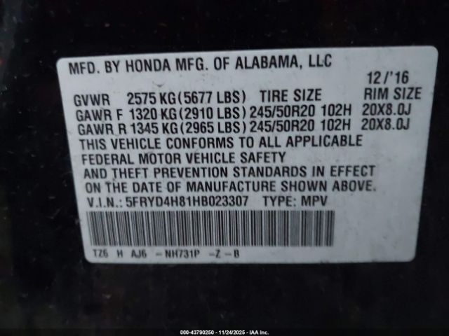 2017 ACURA MDX 5FRYD4H81HB023307 Photo 8