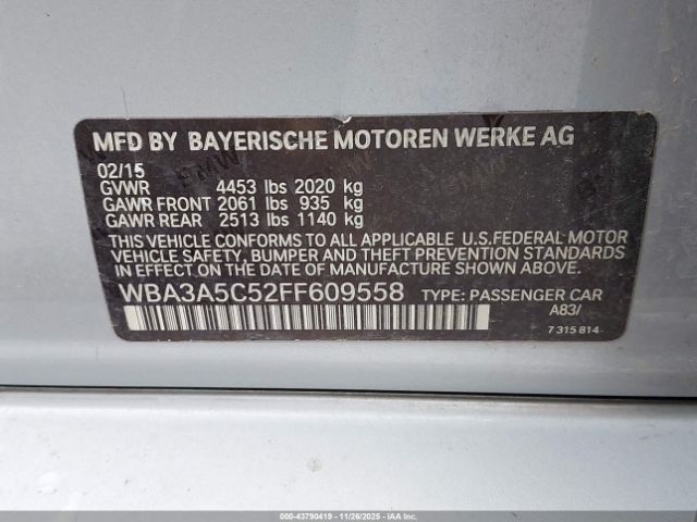 2015 BMW 328I WBA3A5C52FF609558 Photo 8