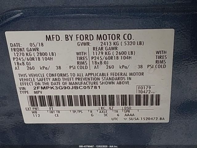 2018 FORD EDGE 2FMPK3G90JBC05781 Photo 8