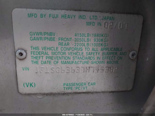 2007 SUBARU FORESTER JF1SG63637H745382 Photo 8