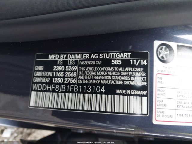 2015 MERCEDES-BENZ E 350 WDDHF8JB1FB113104 Photo 8