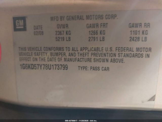 2008 CADILLAC DTS 1G6KD57Y78U173799 Photo 8