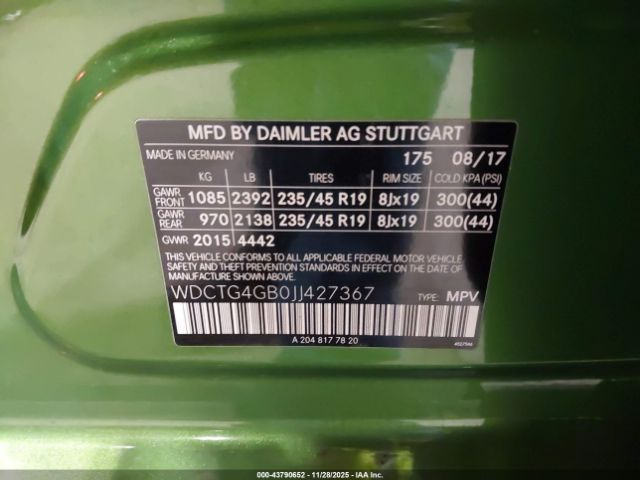 2018 MERCEDES-BENZ GLA 250 WDCTG4GB0JJ427367 Photo 8