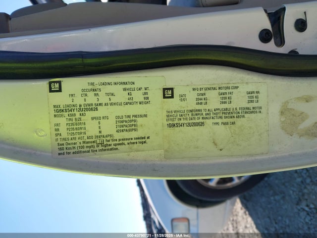 2002 CADILLAC SEVILLE 1G6KS54Y12U200626 Photo 8