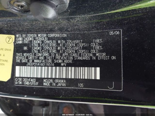 2006 TOYOTA HIGHLANDER JTEEP21A160176516 Photo 8