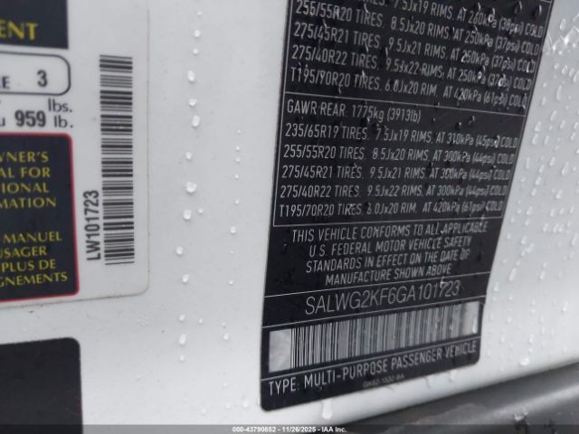 2016 LAND ROVER RANGE ROVER SPORT SALWG2KF6GA101723 Photo 8