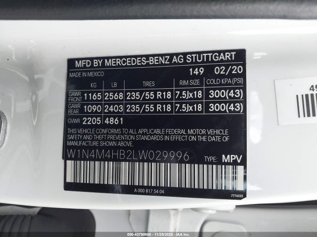 2020 MERCEDES-BENZ GLB 250 W1N4M4HB2LW029996 Photo 8