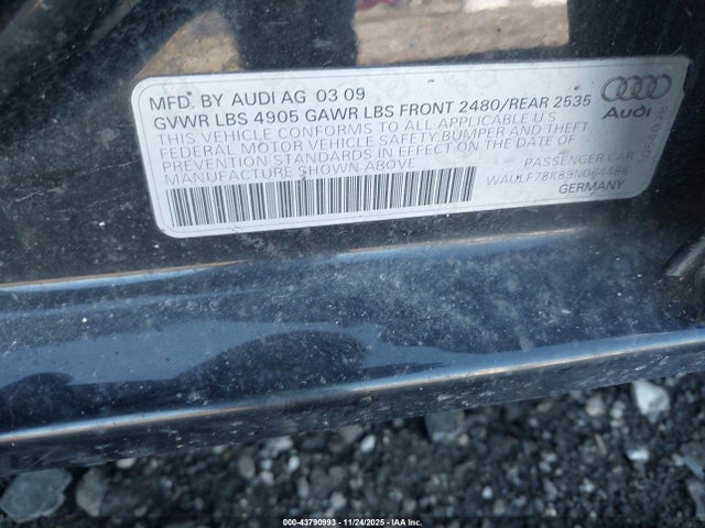 2009 AUDI A4 WAULF78K89N064486 Photo 8