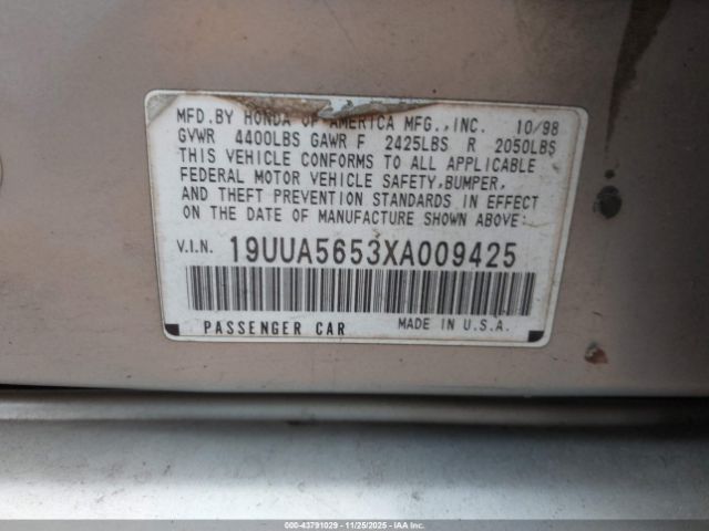 1999 ACURA TL 19UUA5653XA009425 Photo 8