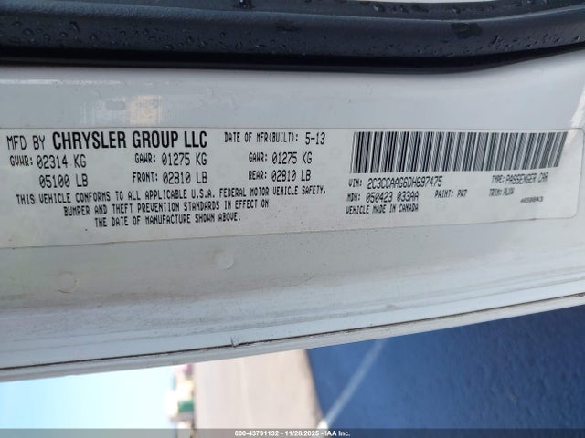2013 CHRYSLER 300 2C3CCAAG6DH697475 Photo 8