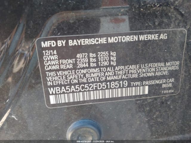2015 BMW 528I WBA5A5C52FD518519 Photo 8