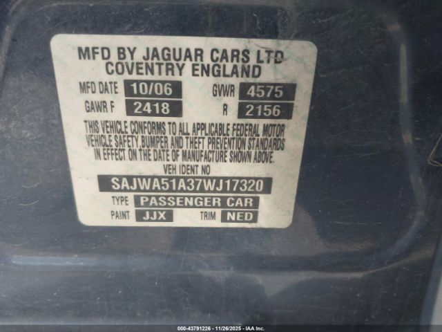 2007 JAGUAR X-TYPE SAJWA51A37WJ17320 Photo 8