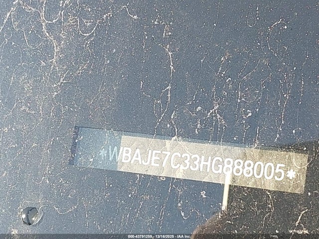 2017 BMW 540I WBAJE7C33HG888005 Photo 8