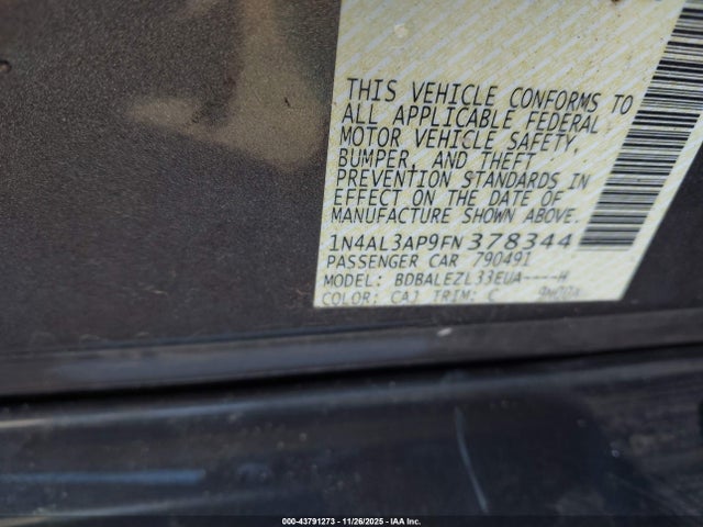 1N4AL3AP9FN378344 Nissan Altima 2.5 S