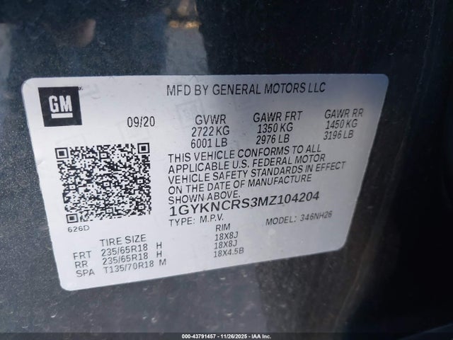 2021 CADILLAC XT5 1GYKNCRS3MZ104204 Photo 8