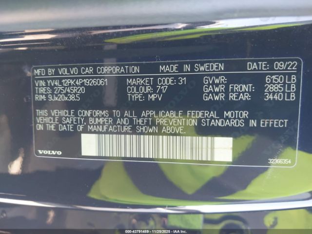 2023 VOLVO XC90 YV4L12PK4P1926061 Photo 8