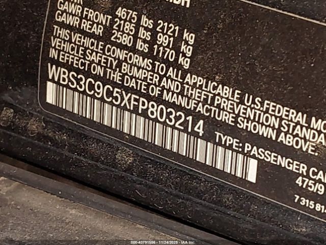 2015 BMW M3 WBS3C9C5XFP803214 Photo 8