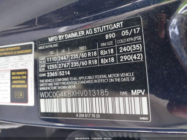 2017 MERCEDES-BENZ GLC 300 WDC0G4KBXHV013185 Photo 8