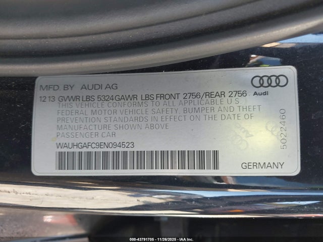 2014 AUDI A6 WAUHGAFC9EN094523 Photo 8
