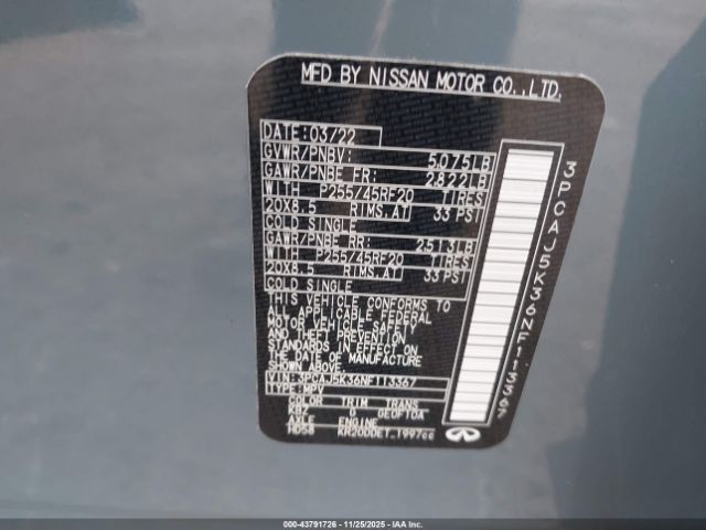 2022 INFINITI QX55 3PCAJ5K36NF113367 Photo 8