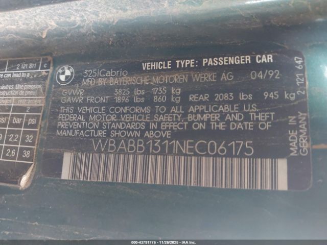 1992 BMW 325 WBABB1311NEC06175 Photo 8