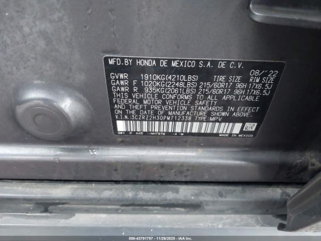 2023 HONDA HR-V 3CZRZ2H30PM712338 Photo 8