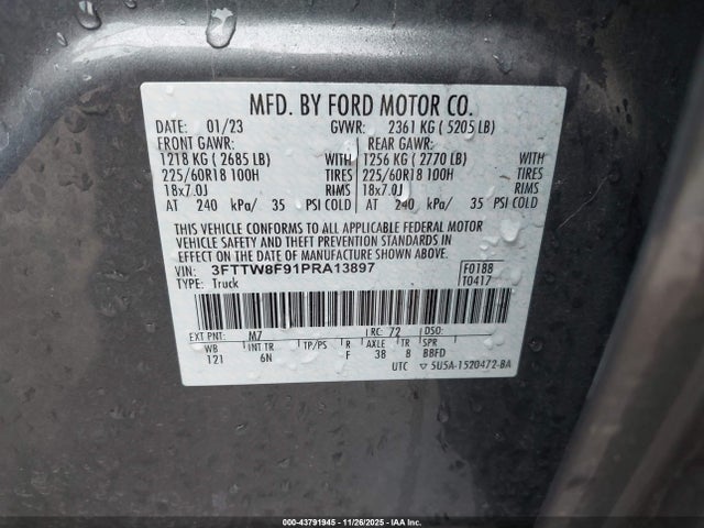Ford Maverick 2023 3FTTW8F91PRA13897 Image 22