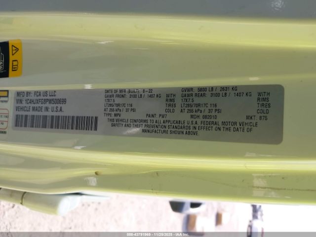 2023 JEEP WRANGLER 1C4HJXFG8PW500699 Photo 8