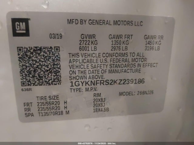 2019 CADILLAC XT5 1GYKNFRS2KZ239186 Photo 8