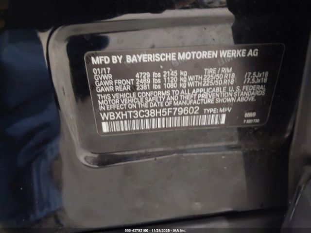 2017 BMW X1 WBXHT3C38H5F79602 Photo 8